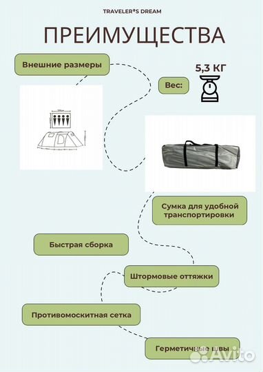 Палатка 4 местная