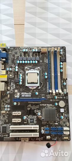 Материнская плата с процессором и памятью