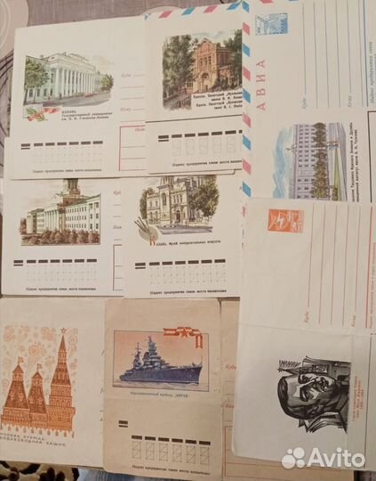 Почтовые конверты чистые от 1973 по 1991