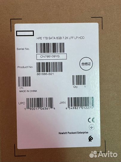 Жесткий диск HPE 1TB 3.5