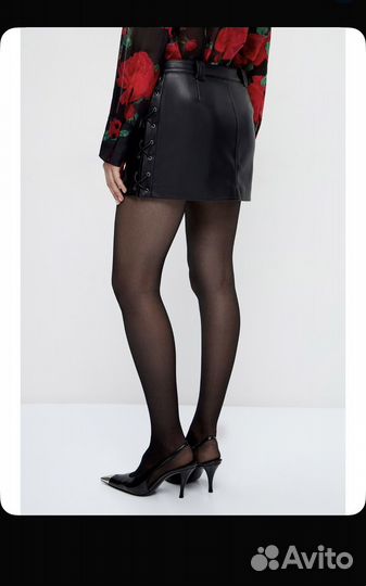 Юбка кожаная lime