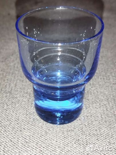 Рюмки в подрюмниках синие СССР. 6 штук