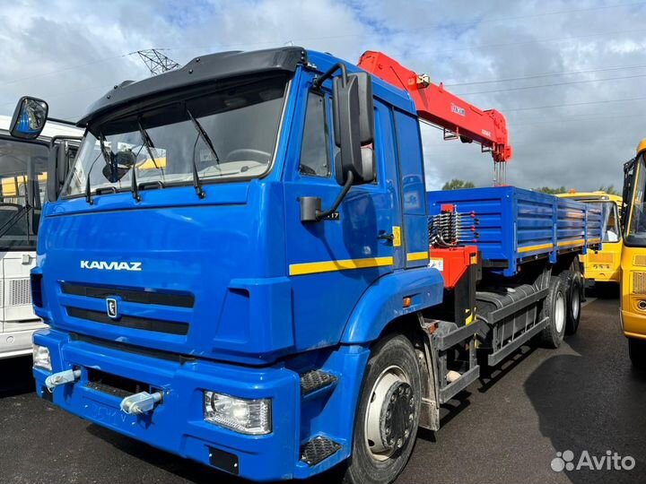 Бортовой грузовик КАМАЗ 65117 с КМУ Kanglim, 2024