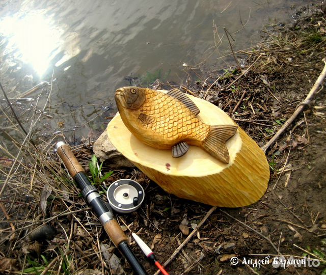 Подарок для рыбака. Сувениры из дерева