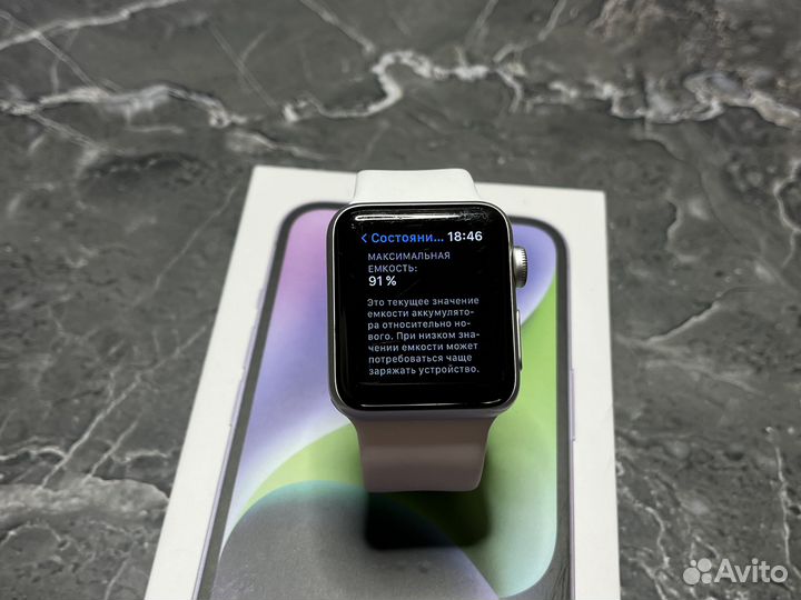 Часы Apple Watch 3 38 mm 91 акб