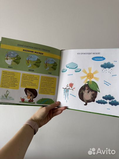 Детская книга clever ежик встречает весну