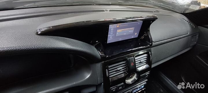 Магнитола андроид рамка козырек Приора 1 глянец