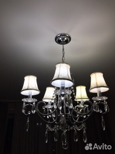 Люстра хрусталь 5 рожков