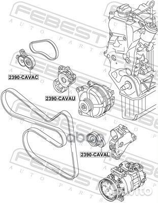 Натяжитель ремня Febest 958 2390-caval Febest