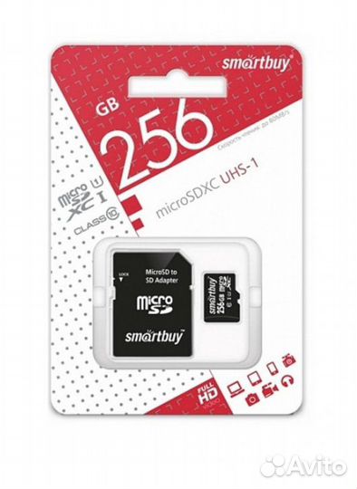 Карта памяти 256GB smartbuy microsd