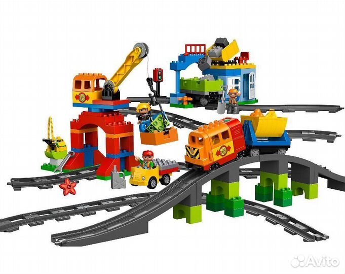 Lego duplo 10508 большой поезд + 10506