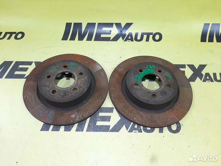 Диски тормозные задние Volvo V50 280 мм цена за 2