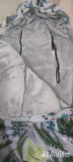 Теплый конверт в коляску и зимние пинетки