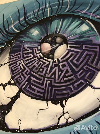 Картина Иллюзия, холст, акрил