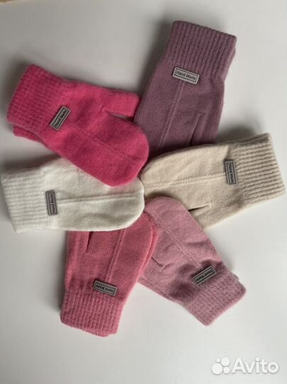 Варежки детские весна осень новые по 2 пары
