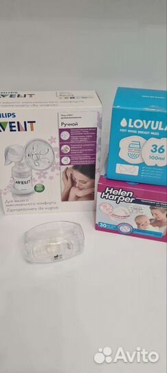 Молокоотсос avent новый плюс силиконовые накладки