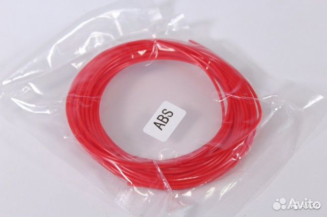 3D ручки Пластик (ABS) - красный 10 м