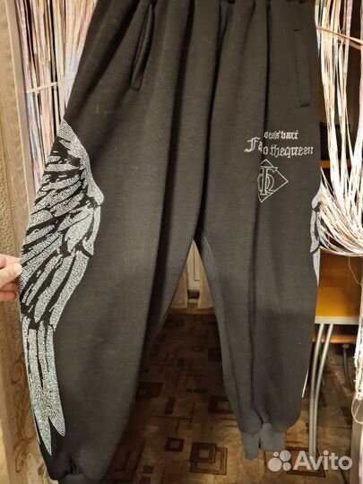 Брюки со стразами большого размера Турция.62-64