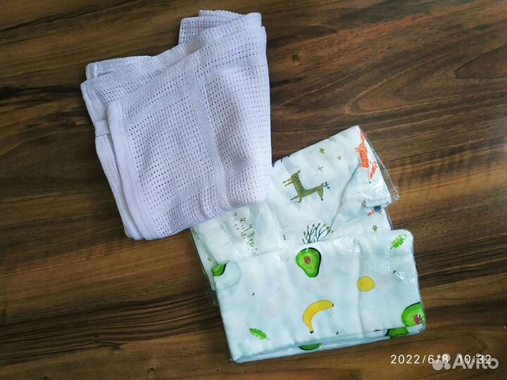 Плед для новорожденных,на выписку, Муслин пеленки