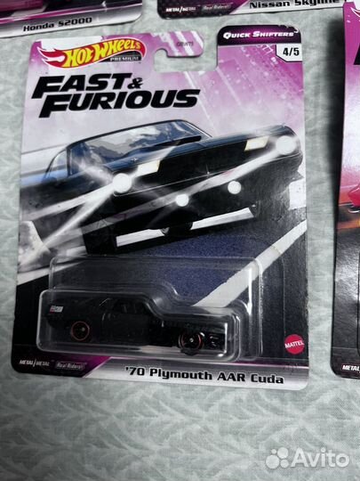 Hot wheels premium fast furious quick shifters