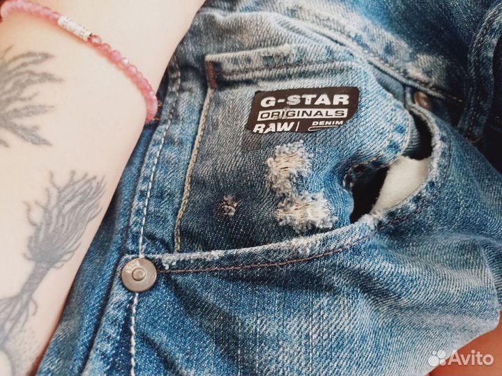 Джинсы бойфренды g-star raw