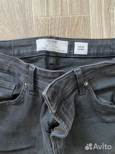 Джинсы bershka мужские skinny черные