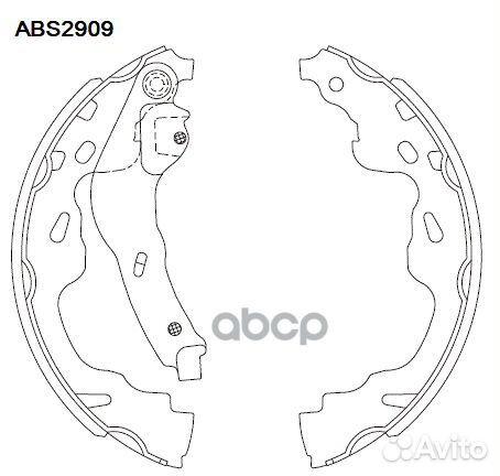 Колодки тормозные барабанные зад ABS2909 AL