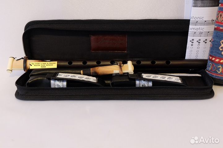 Дудук профессиональный в кожаном чехле А (Ля) тено