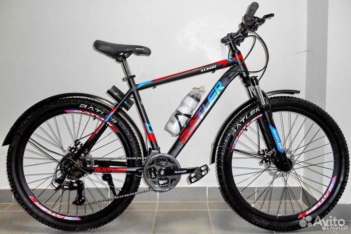 Скоростной велосипед Черный-красный новый