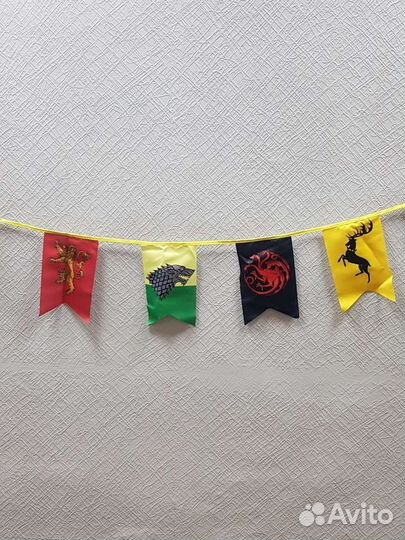 Гирлянда флажки Игра Престолов 4 м