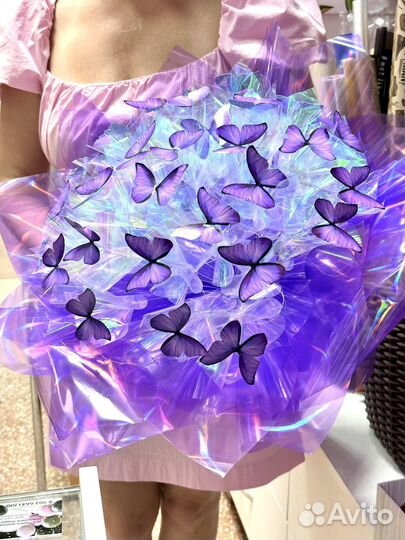 Букет из бабочек светящийся