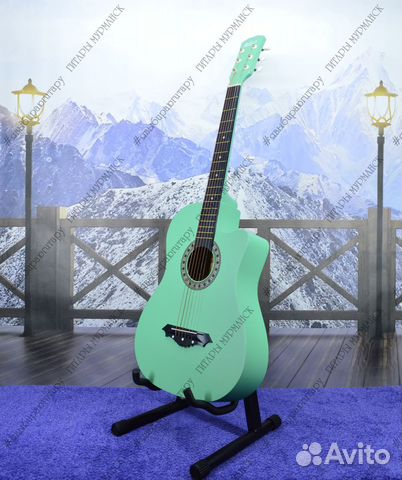 Акустическая гитара (новая) матовая, комплект