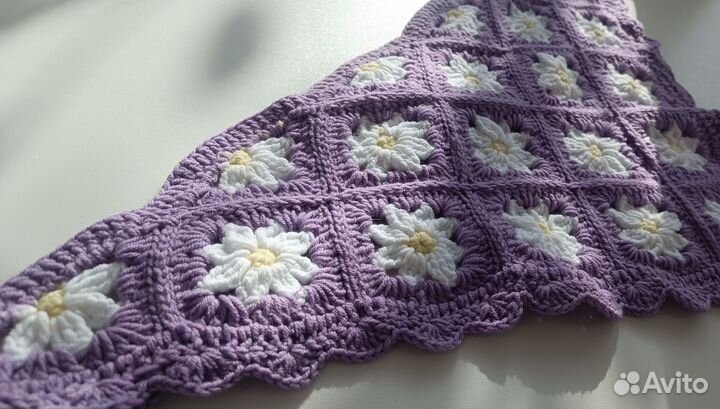 Вязаная косынка бандана