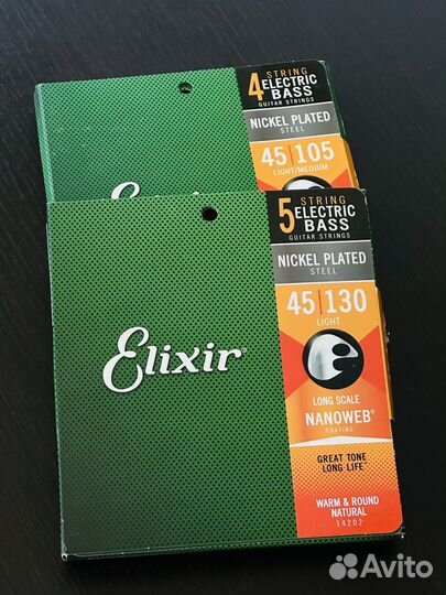 Струны для бас гитары Elixir 45-100