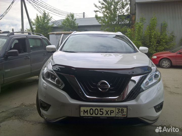 Дефлектор капота (Classic полупрозрачный) Nissan Murano