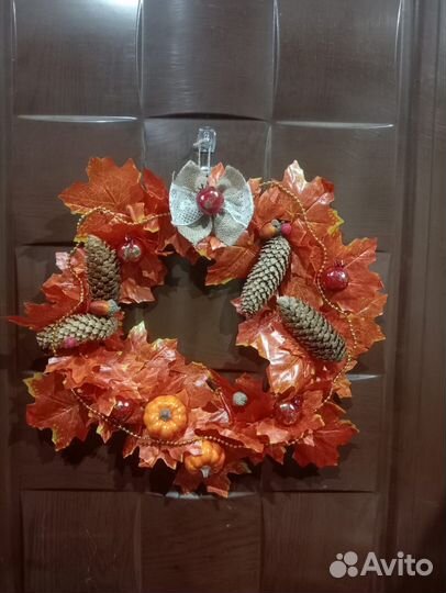 Осенний венок на дверь