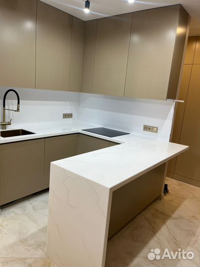 Столешница из искусственного камня с замером