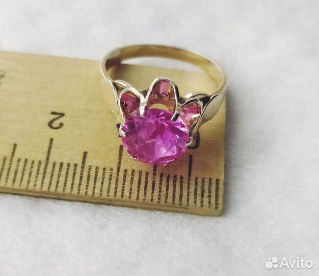 Кольцо крупный бутон,серебро СССР * 875