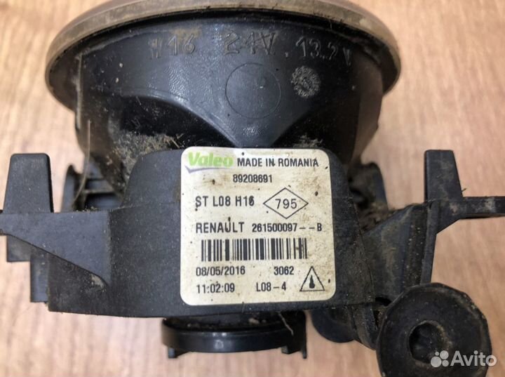 Фара противотуманная Renault Sandero 2014+