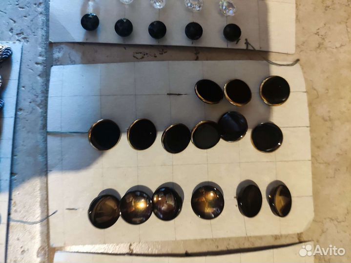 Старенькие пуговицы, стекло Чехословакия