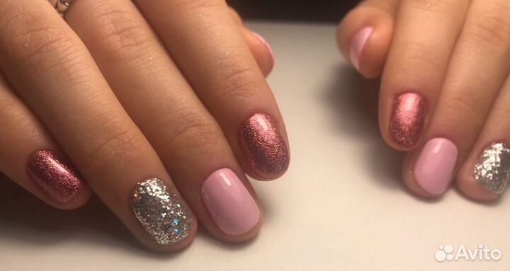 Комбинированный маникюр, педикюр