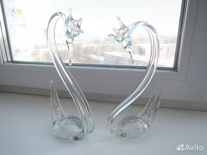 Лебеди из хрусталя СССР
