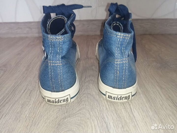 Кеды джинсовые