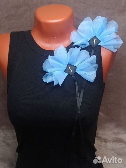 Брошь цветок из ткани ручной работы (комплект)