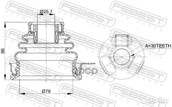 Шрус внутренний Renault Logan 05- 2411-loglh Fe