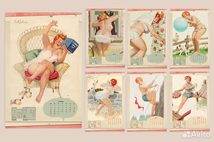 Календарь перекидной пин ап 2025 год