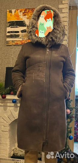 Дубленка женская зимняя 46 48