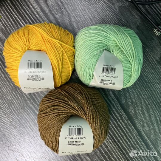 Разные наборы полухлопковой пряжи