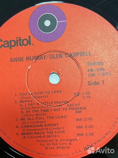Anne Muray&Glen Campbell USA винил