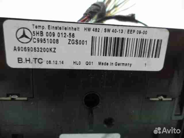 Переключатель отопителя Mercedes Sprinter W906 906